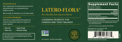 Latero Flora Probiotic Ingredients and Facts Label