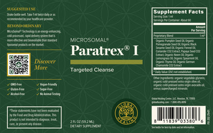 Paratrex I Ingredients and Facts Label