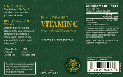 Abeytu Naturals Vitamin C Ingredients and Facts Label